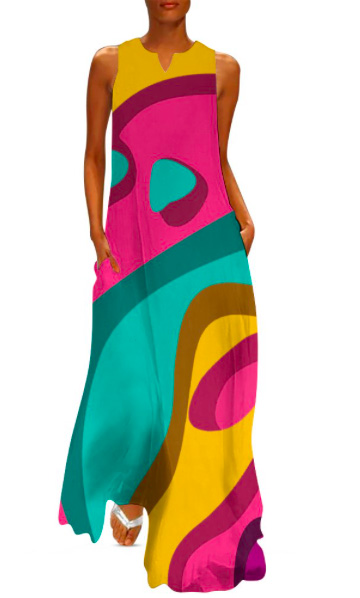 Puccelli Geometric designer dress
